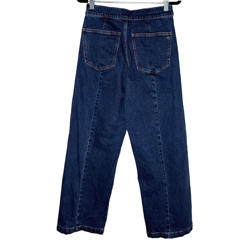 Madewell Women's Emmett Wide Leg Jeans Front Well Pockets High Rise Seam Leg 26 - Picture 7 of 14